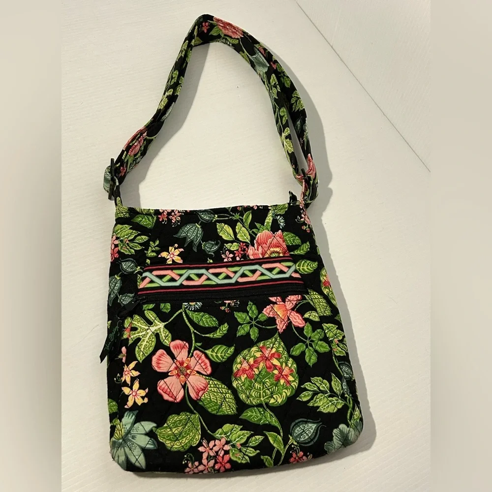 Vera Bradley Floral Cotton Crossbody Shoulder Purse Bag - Picture 2 of 12